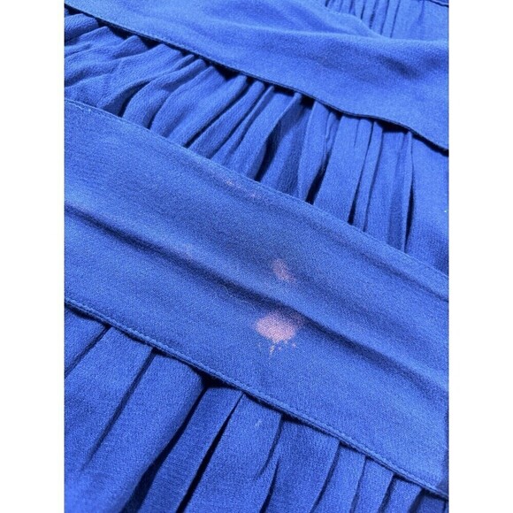 Poupette St Barth Maxi Dress Navy Blue XS Fringe Puka Shell Accents - Picture 11 of 16